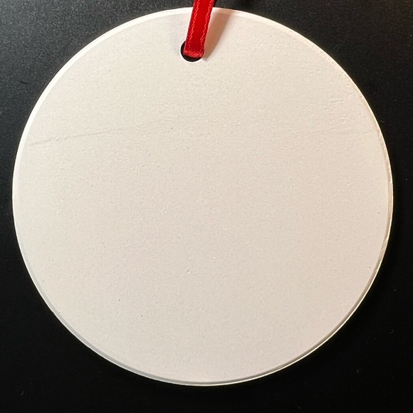 Ceramic Life Is Good Enjoy The Ride Round Christmas Ornament New - Picture 2 of 2